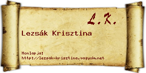 Lezsák Krisztina névjegykártya